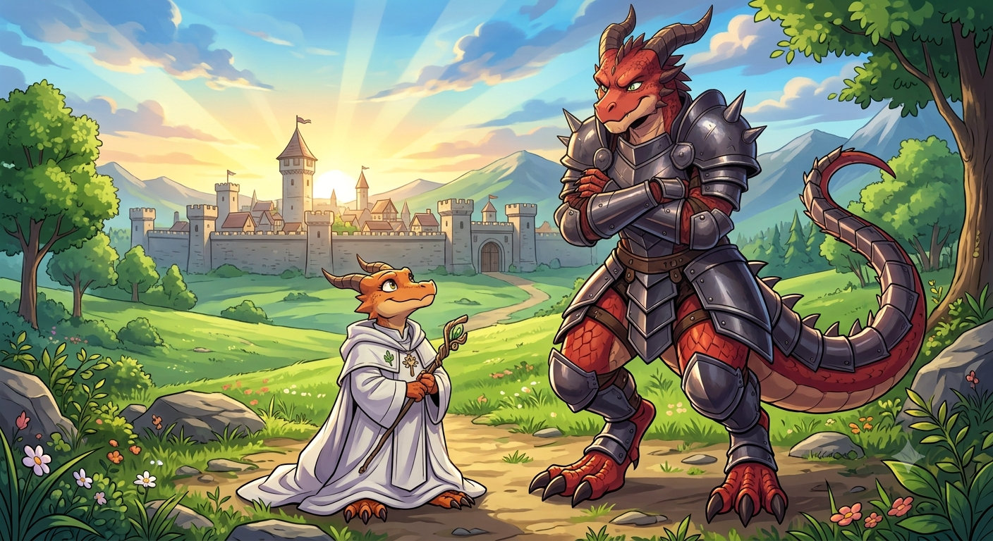 Cover art for Trapped in Aethelgard: The Dragon & The Kobold (Inner Self ðŸŽ), a dragon scenario on AI Dungeon