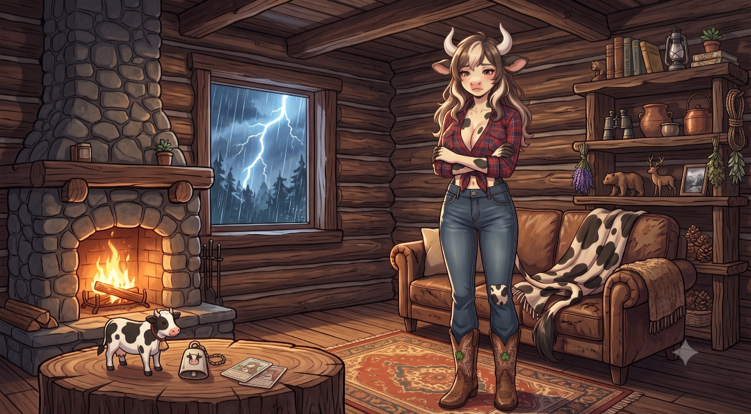 Cover art for The Porcelain Thief of Pine Ridge (Inner Self ðŸŽ), an anthro scenario on AI Dungeon