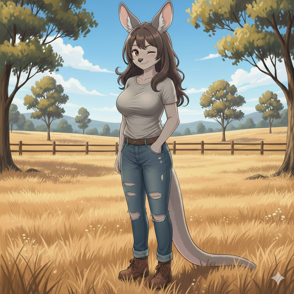 Cover art for A friend Downunder, a furry scenario on AI Dungeon