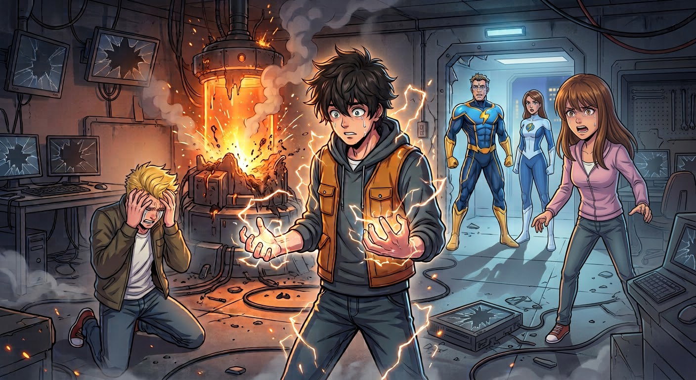 Cover art for Power Shift: The Mighty Millers (Inner Self ðŸŽ), a super power scenario on AI Dungeon