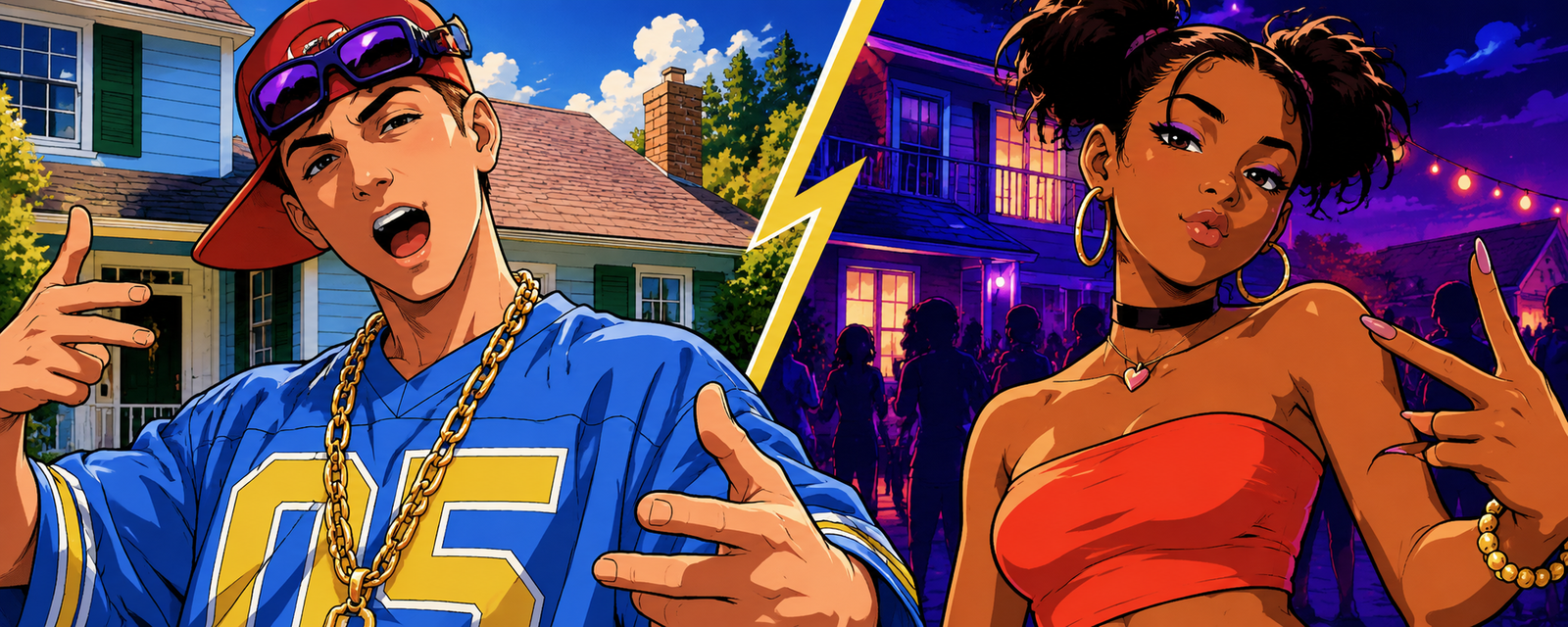 Cover art for Pretty fly for a white guy/gal, a comedy scenario on AI Dungeon