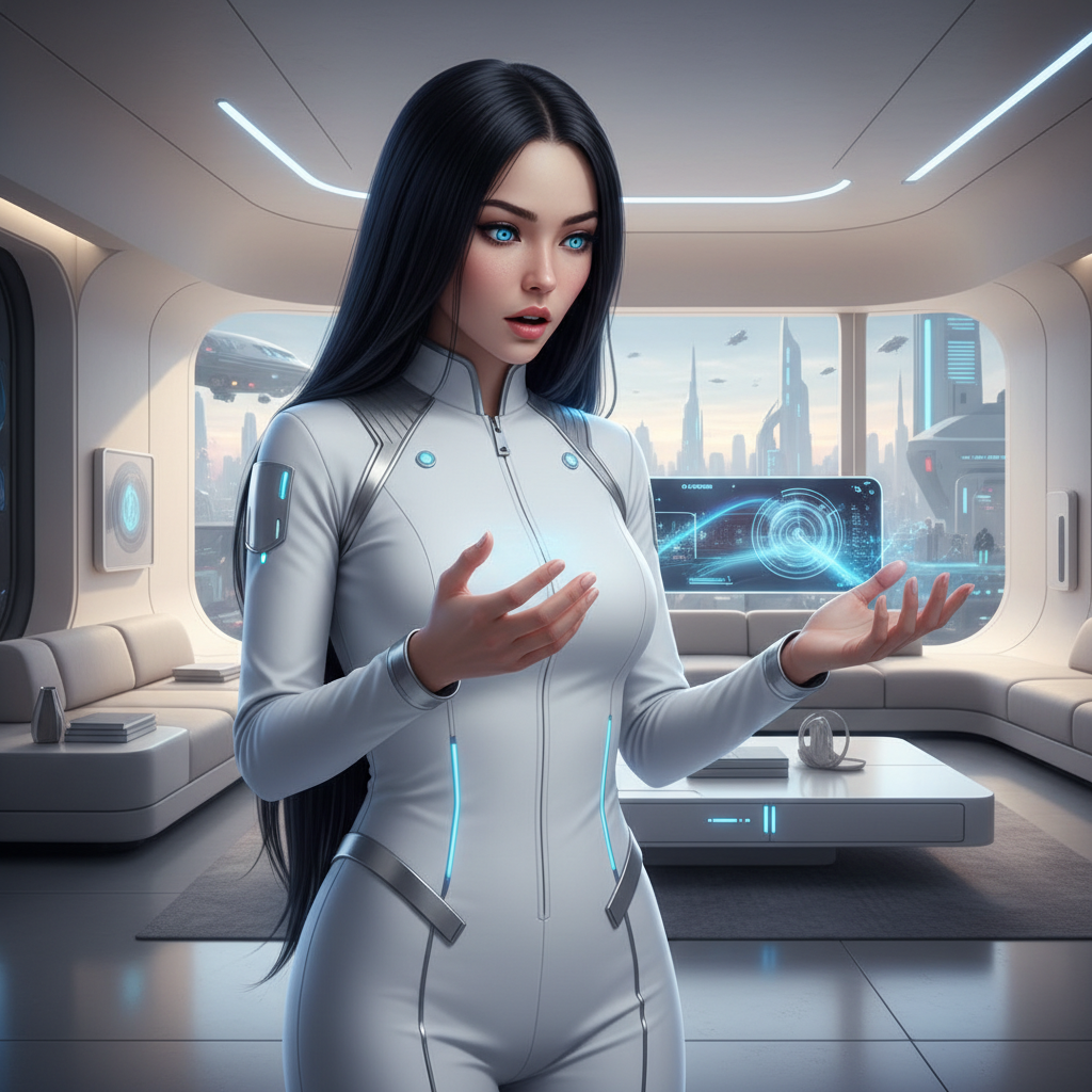 Cover art for Your android gained sentience, a sci fi scenario on AI Dungeon