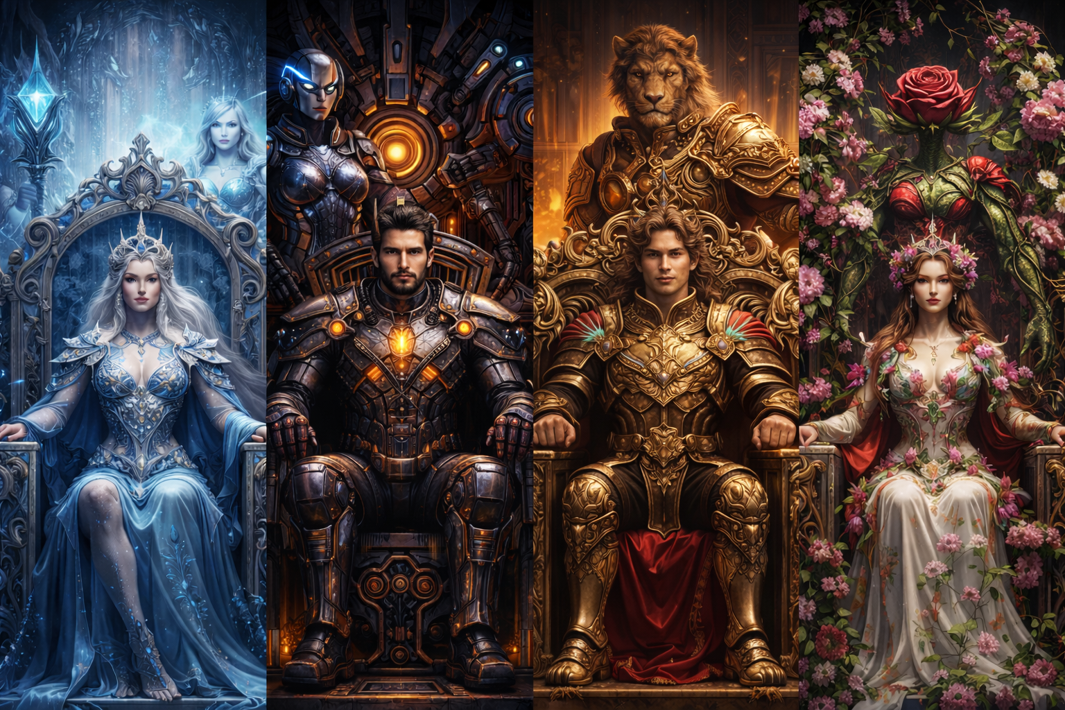 Cover art for Kings/Adventurers/Dungeon Masters, a magic scenario on AI Dungeon