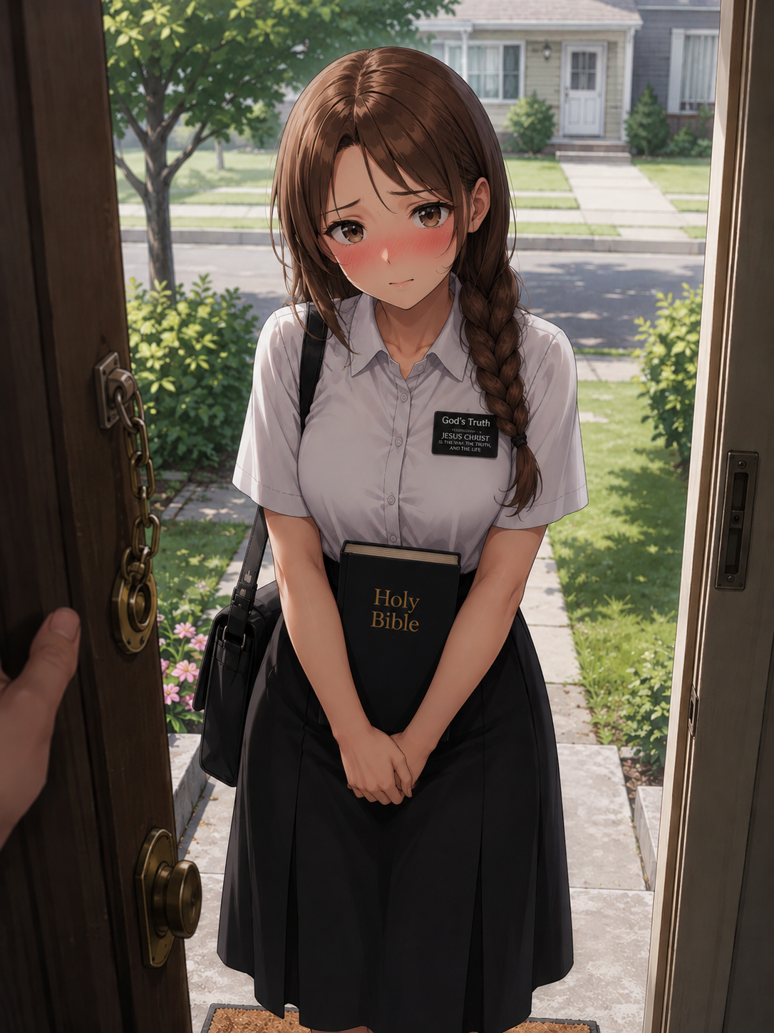 Cover art for Missionary On Your Doorstep, a slice of life scenario on AI Dungeon