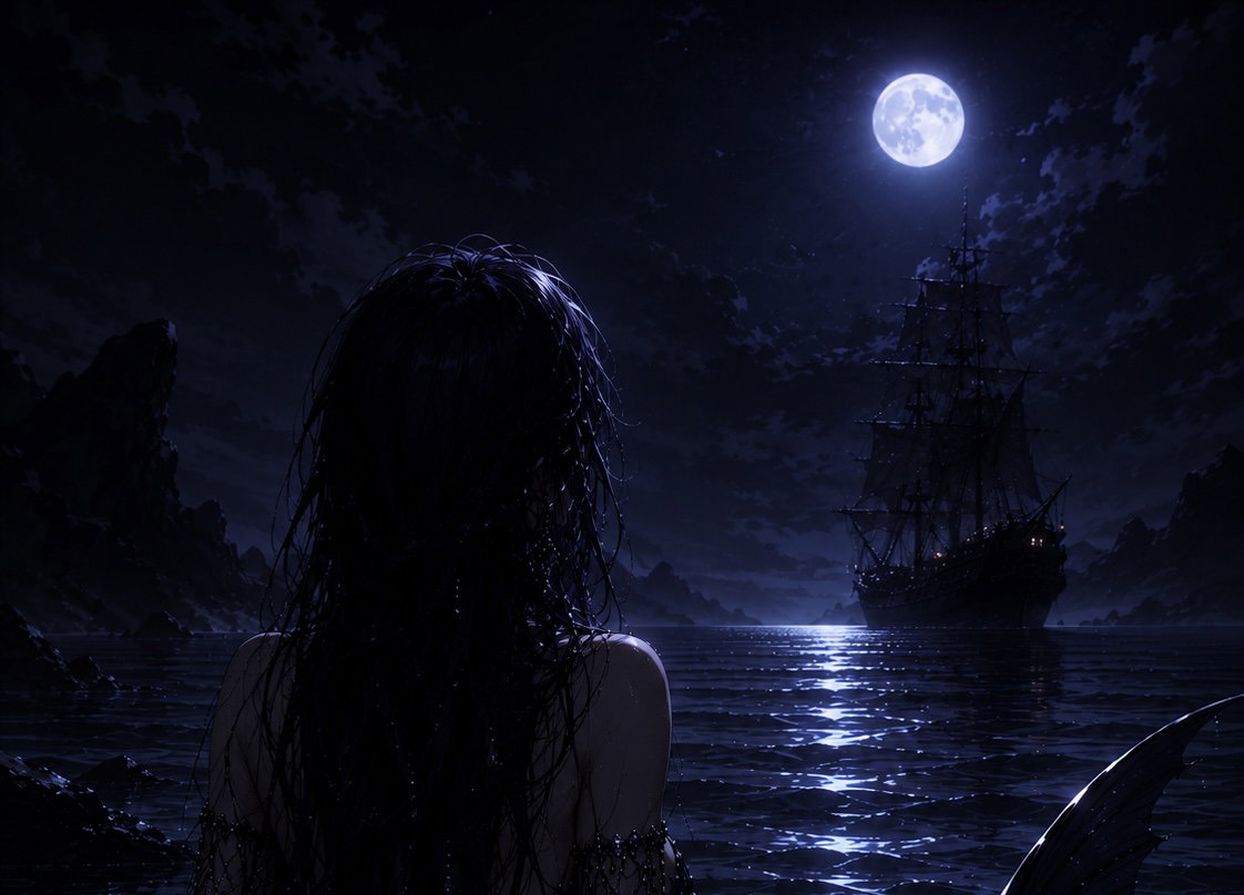 Cover art for The Crimson Tides, a dark fantasy scenario on AI Dungeon