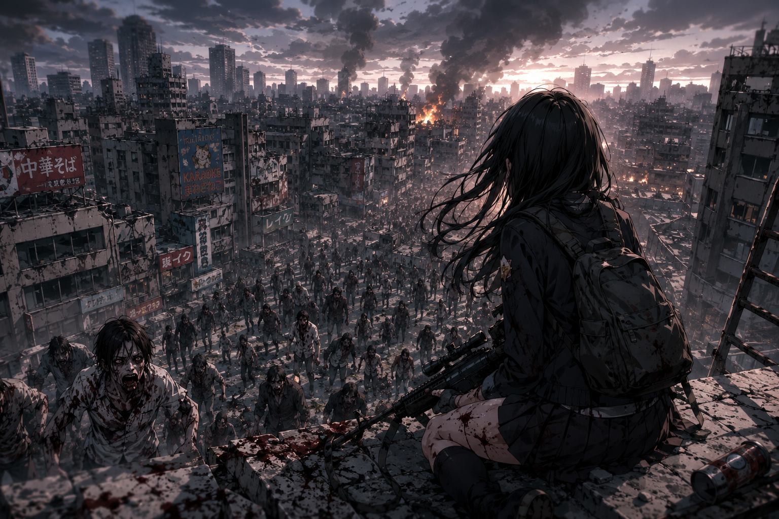 Cover art for Borrowed Time, a post apocalyptic scenario on AI Dungeon