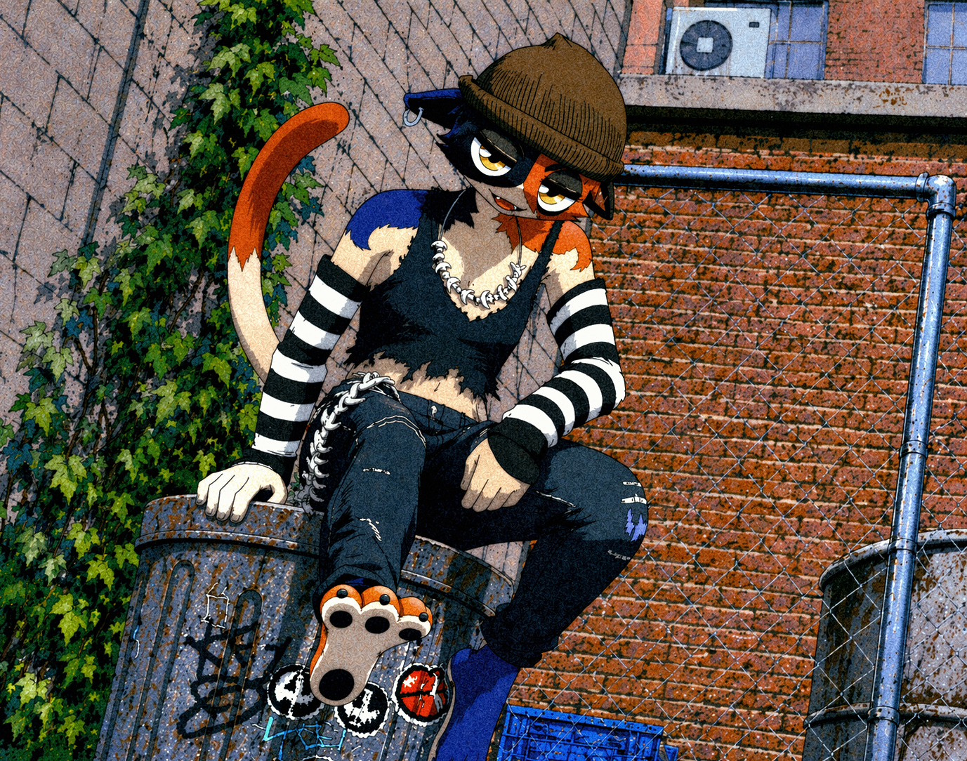 Cover art for 🐈 Alley Cats 🧱 feat. Meow Skulls 🎴🎭, a meow skulls scenario on AI Dungeon