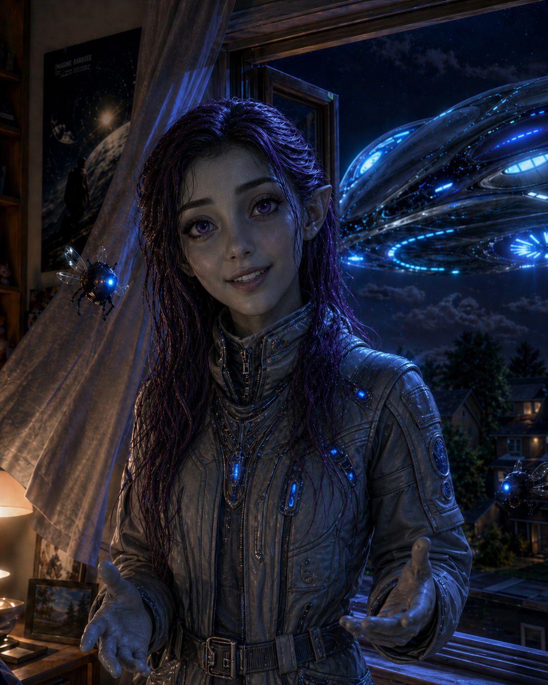 Cover art for Am I being Robbed or Abducted?, an alien scenario on AI Dungeon