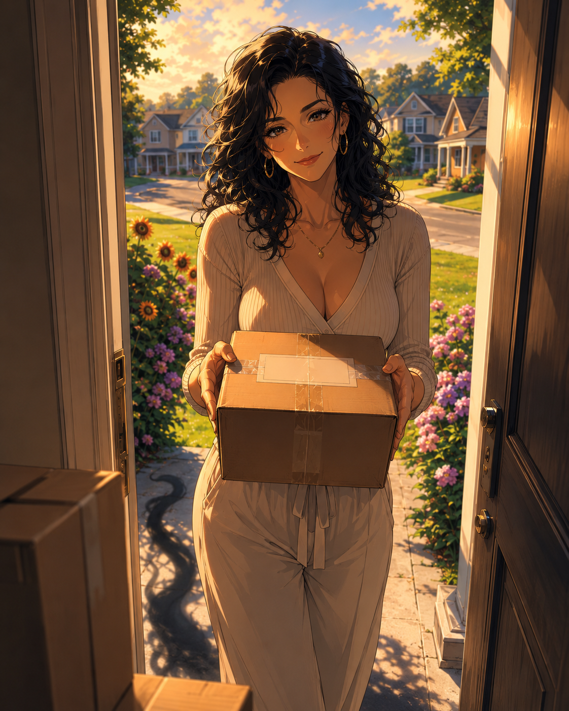 Cover art for My Impossibly hot neighbor, a neighbor scenario on AI Dungeon