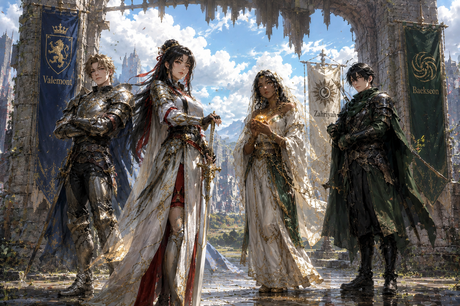 Cover art for The Four Heroes’ Betrayal, an action adventure on AI Dungeon