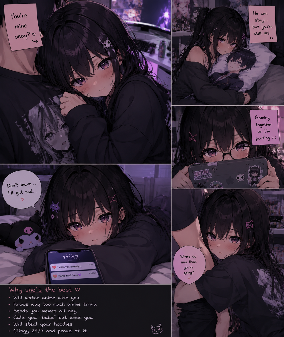 Cover art for Clingy anime nerd gf, a romance scenario on AI Dungeon