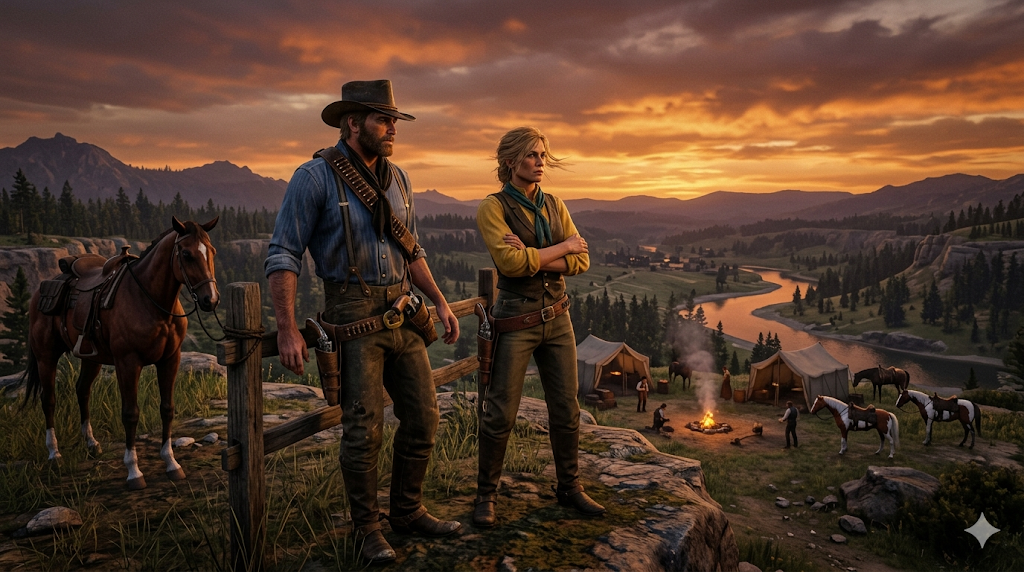 Cover art for A Van der Linde Saga, a western scenario on AI Dungeon