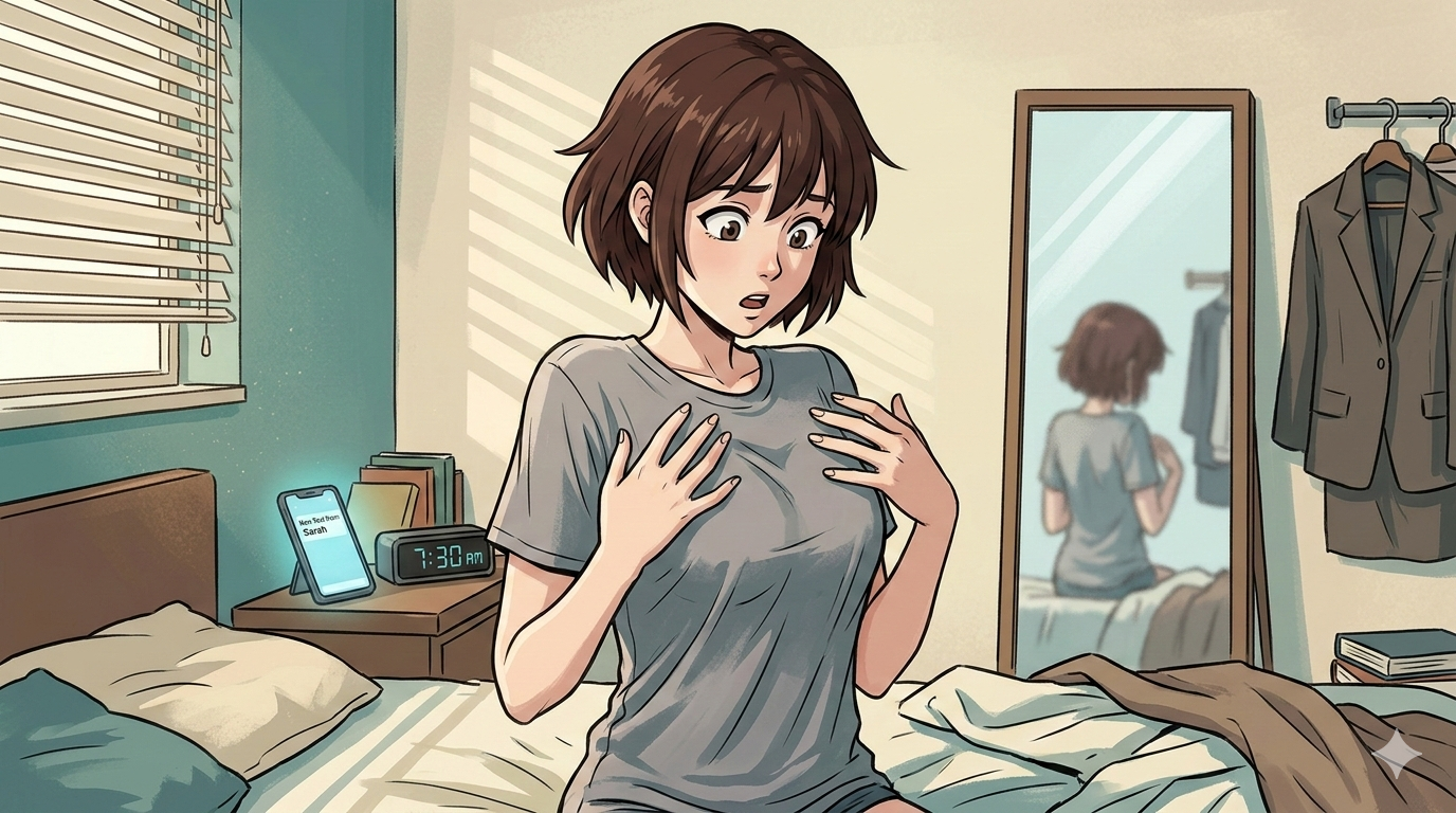 Cover art for Careful What You Wish For, a gender swap scenario on AI Dungeon