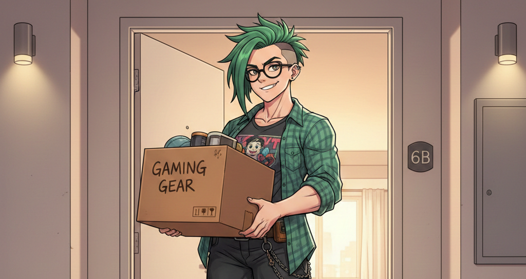 Cover art for My Tomboy Neighbor: The Titan Next Door, a tomboy scenario on AI Dungeon