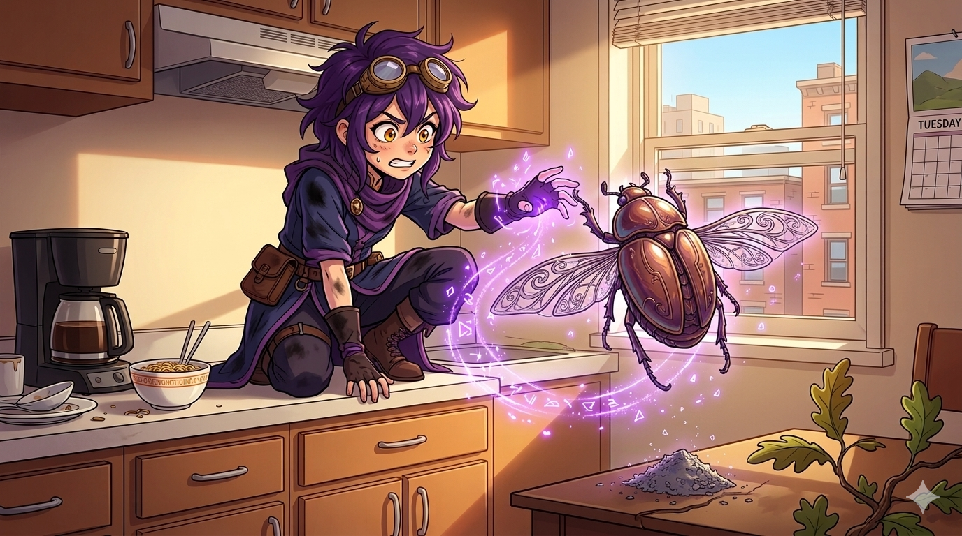 Cover art for The Alchemist in 4B, a comedy scenario on AI Dungeon
