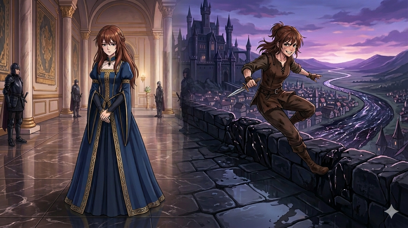 Cover art for Dust, Silk, and Defiance, a tomboy scenario on AI Dungeon