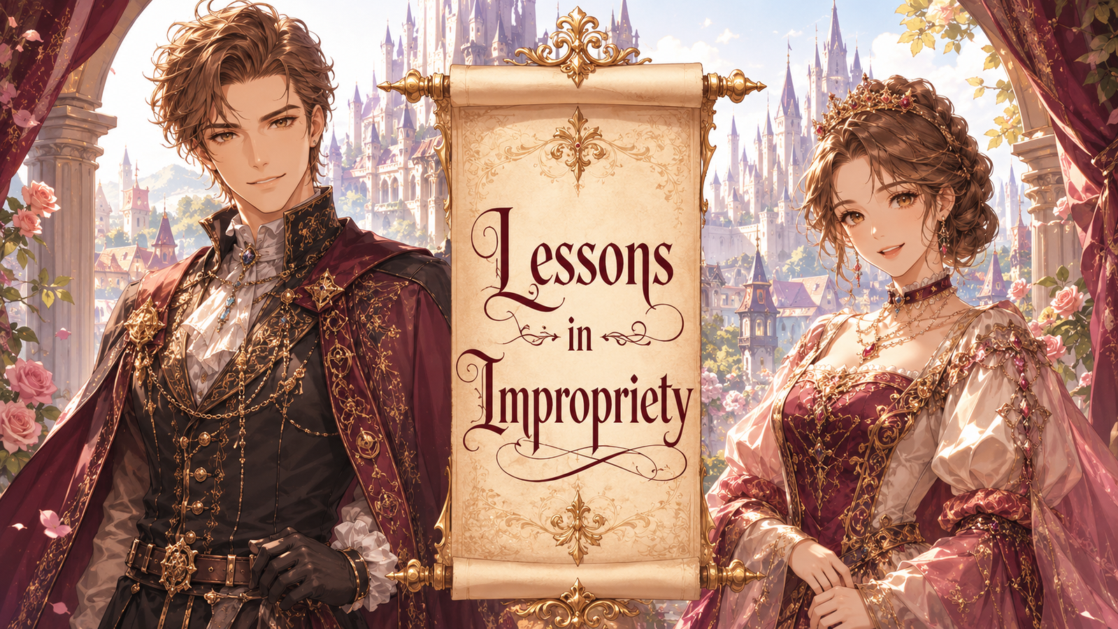 Cover art for Lessons in Impropriety(♂️/♀️IS🎭), a romance scenario on AI Dungeon