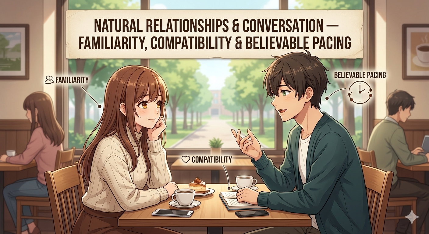 Cover art for Natural Relationships & Conversation , a script scenario on AI Dungeon
