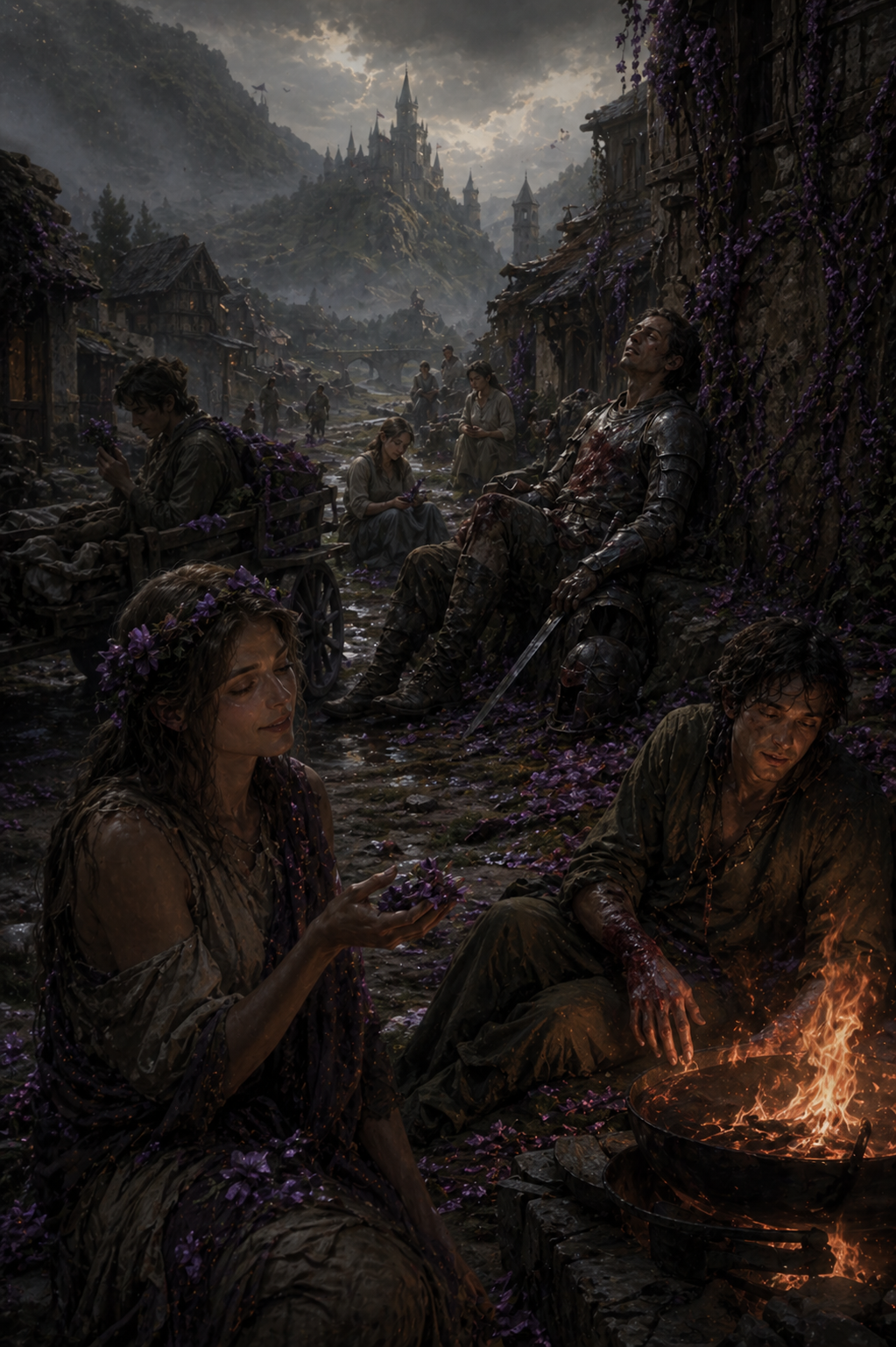 Cover art for A Merciful Plague, a fantasy scenario on AI Dungeon
