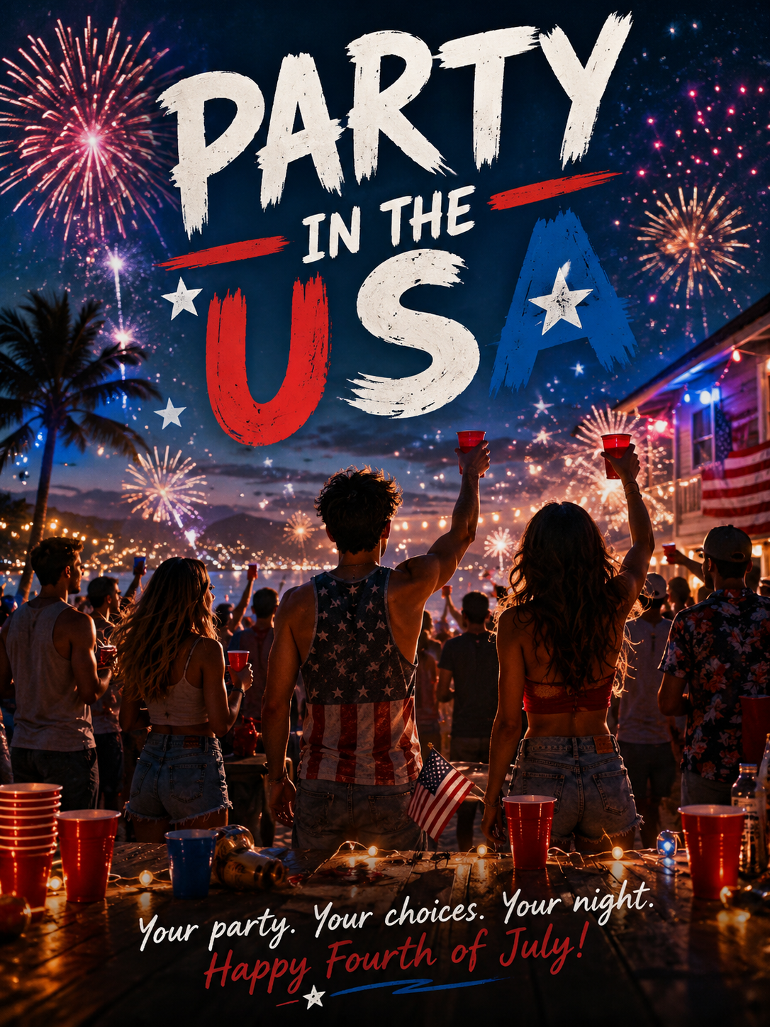 Cover art for Party in the USA, a sliceoflife scenario on AI Dungeon