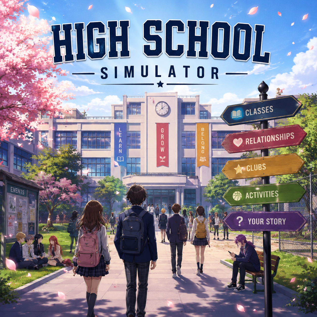 Cover art for High School Simulator, a highschool scenario on AI Dungeon