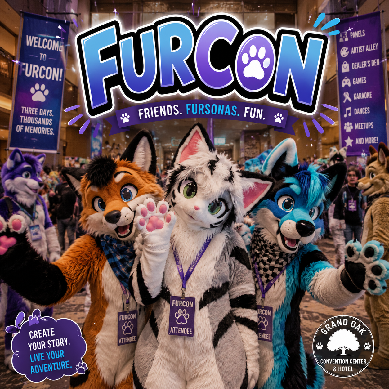 Cover art for FurCon, a furry scenario on AI Dungeon