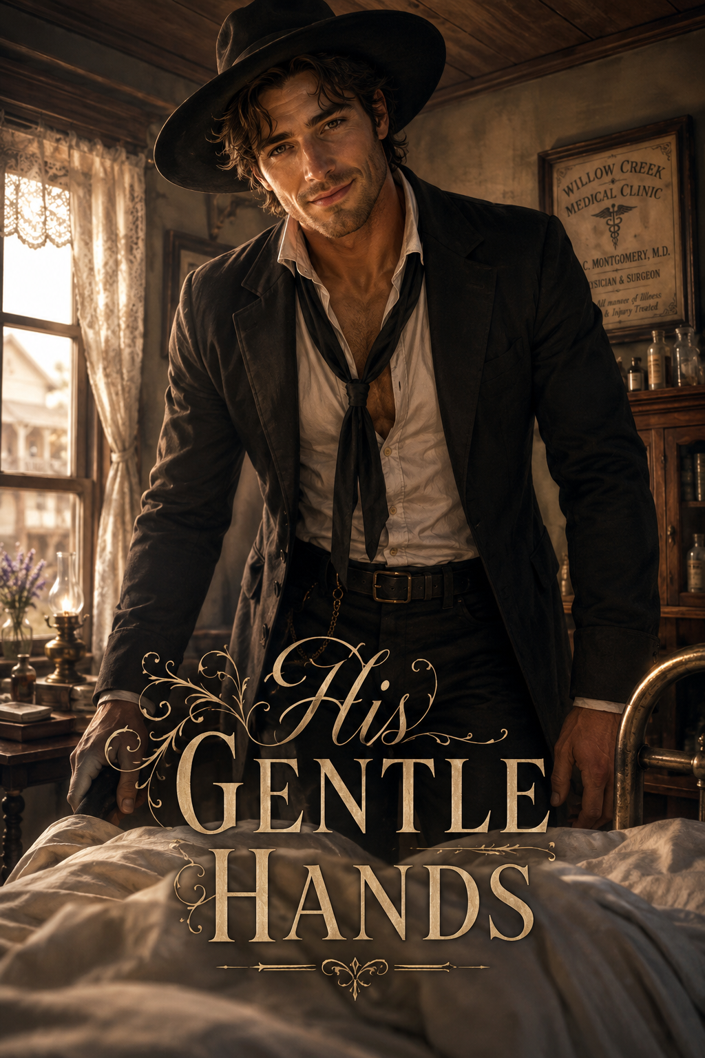 Cover art for His Gentle Hands, a romance scenario on AI Dungeon