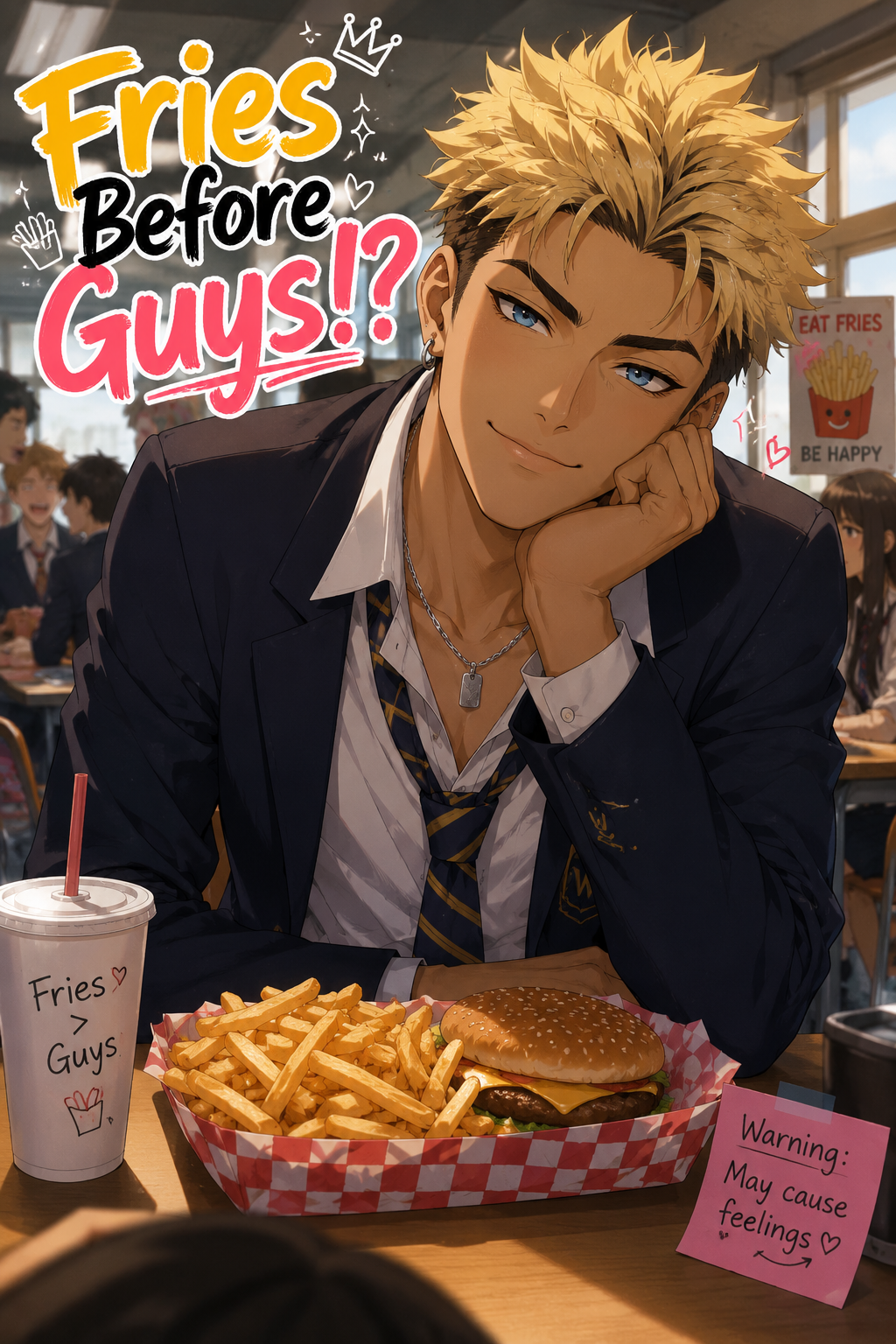 Cover art for Fries Before Guys!?, a romance scenario on AI Dungeon