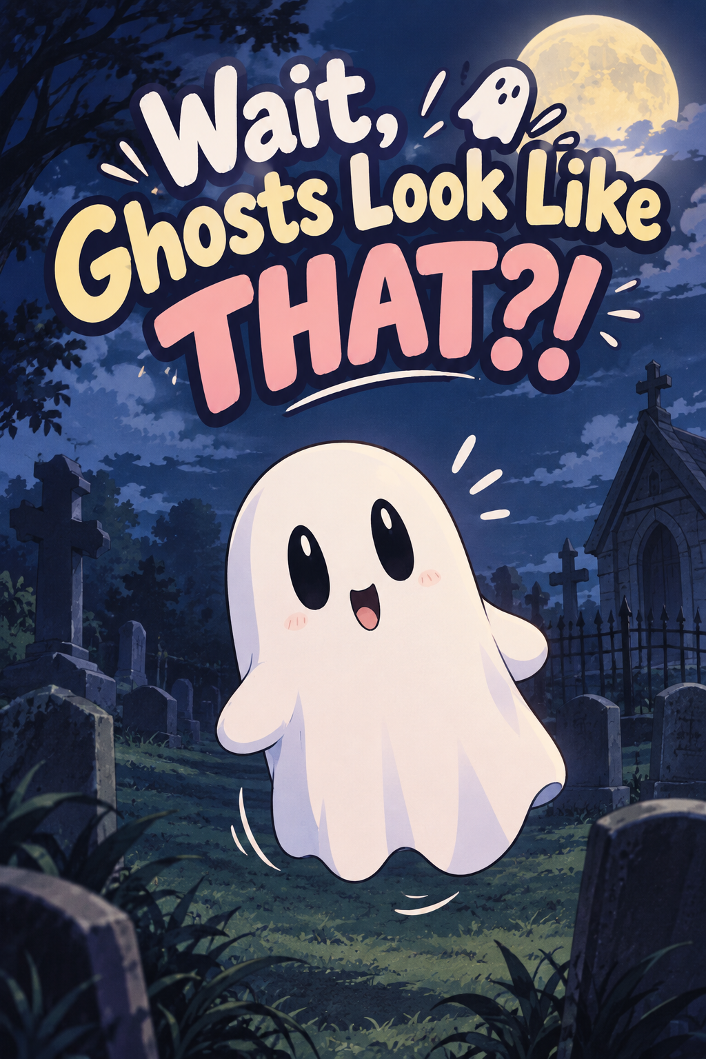 Cover art for Wait, Ghosts Look Like THAT?!, a ghost scenario on AI Dungeon