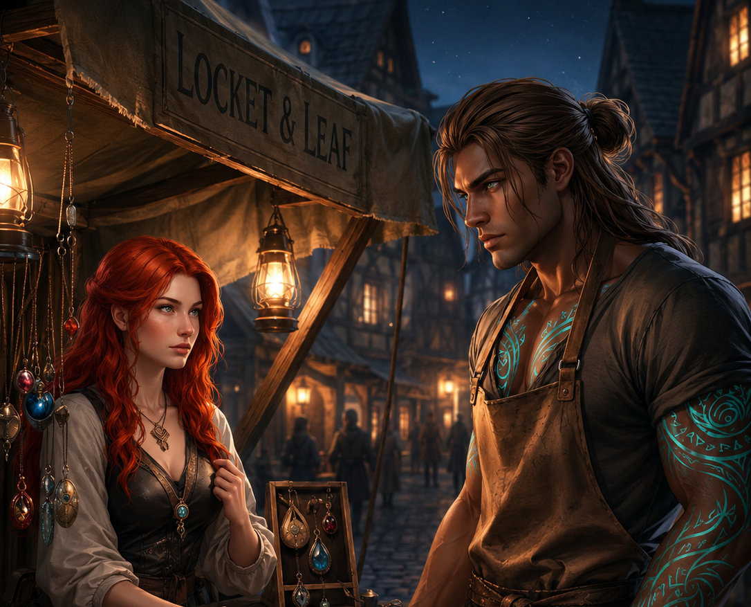 Cover art for Locket & Leaf, an intrigue scenario on AI Dungeon