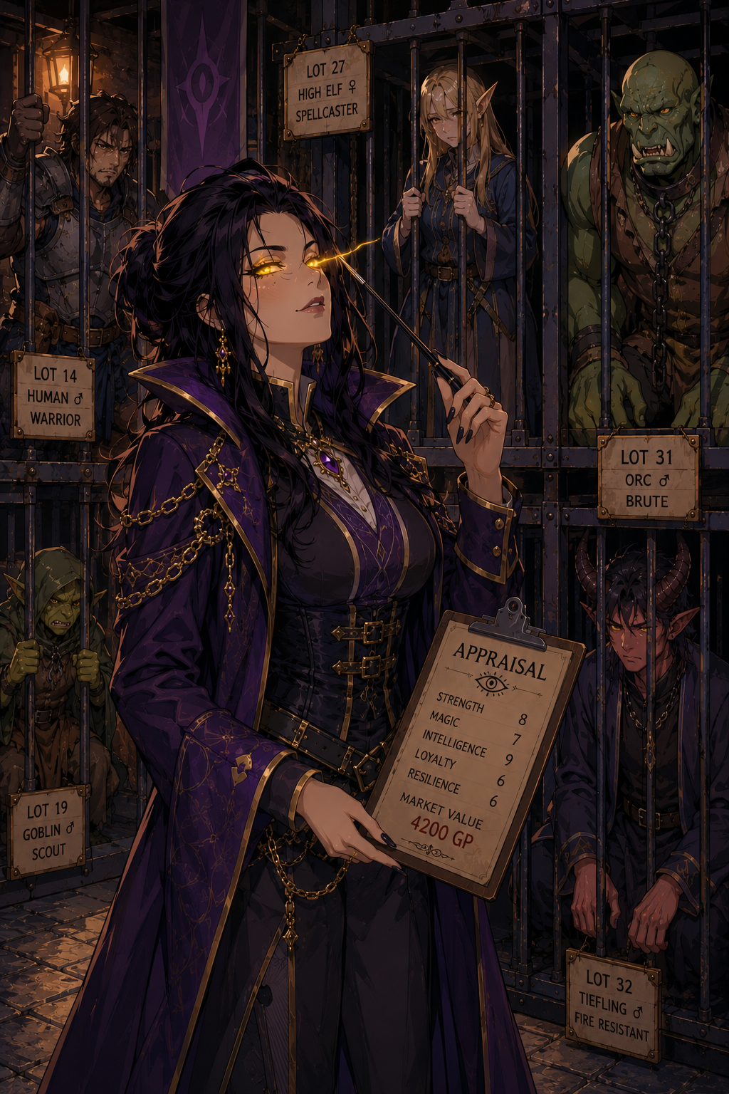 Cover art for Appraisal Eye Slave Trader, a slave scenario on AI Dungeon