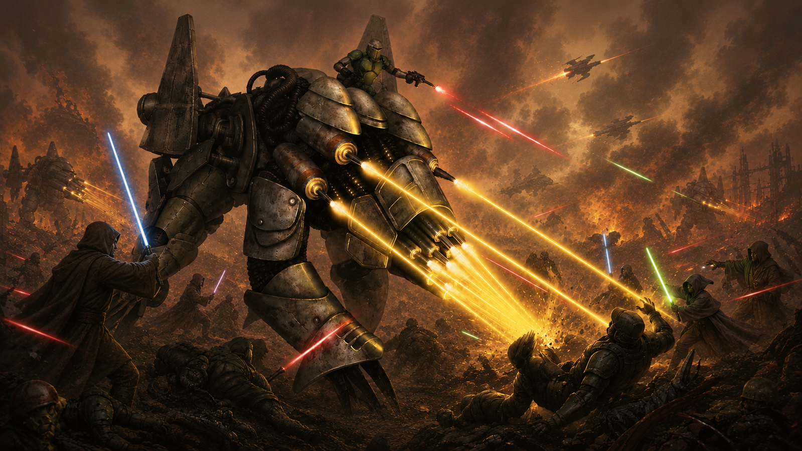 Cover art for Star Wars: The Mandalorian Wars, a star wars scenario on AI Dungeon