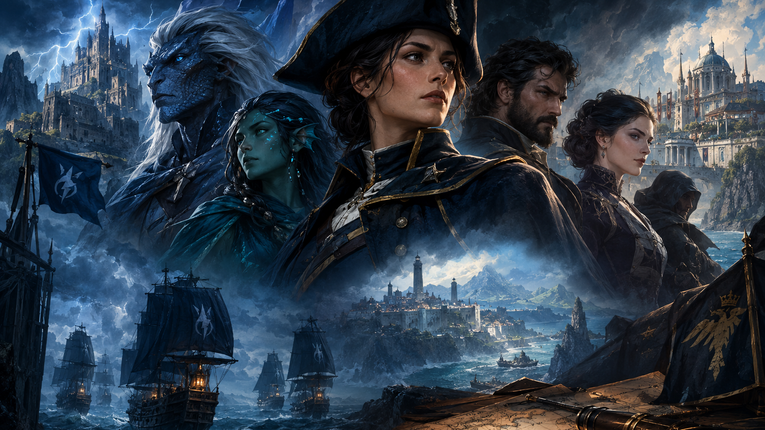 Cover art for The Storms Have No Master, a fantasy scenario on AI Dungeon