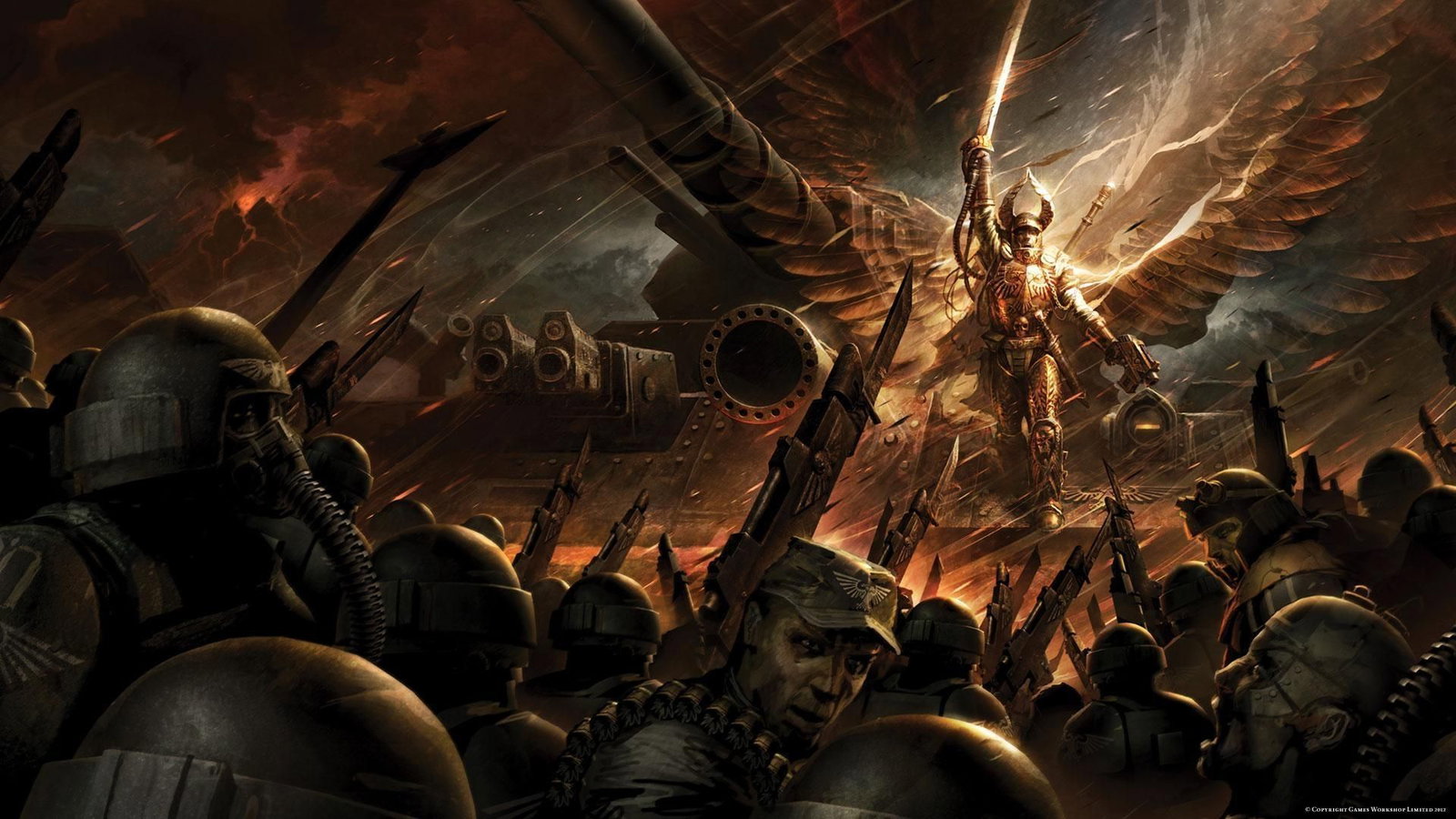 Cover art for WARHAMMER 40,000: IN THE GRIM DARKNESS, a warhammer 40 k scenario on AI Dungeon