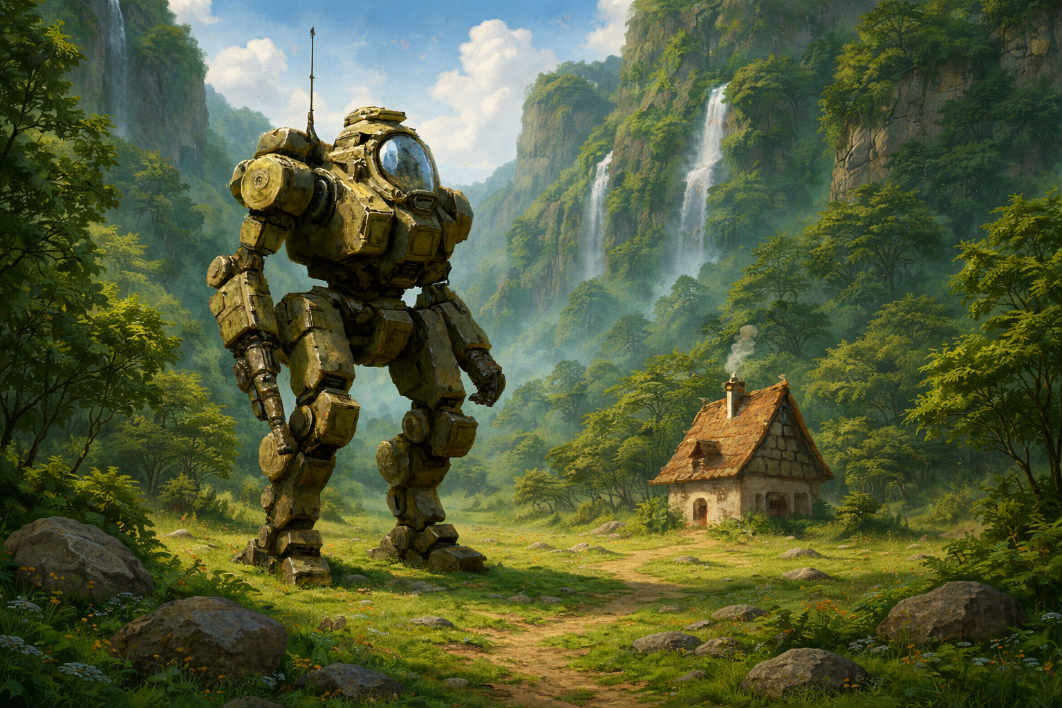 Cover art for Mech-Warder, a mech scenario on AI Dungeon