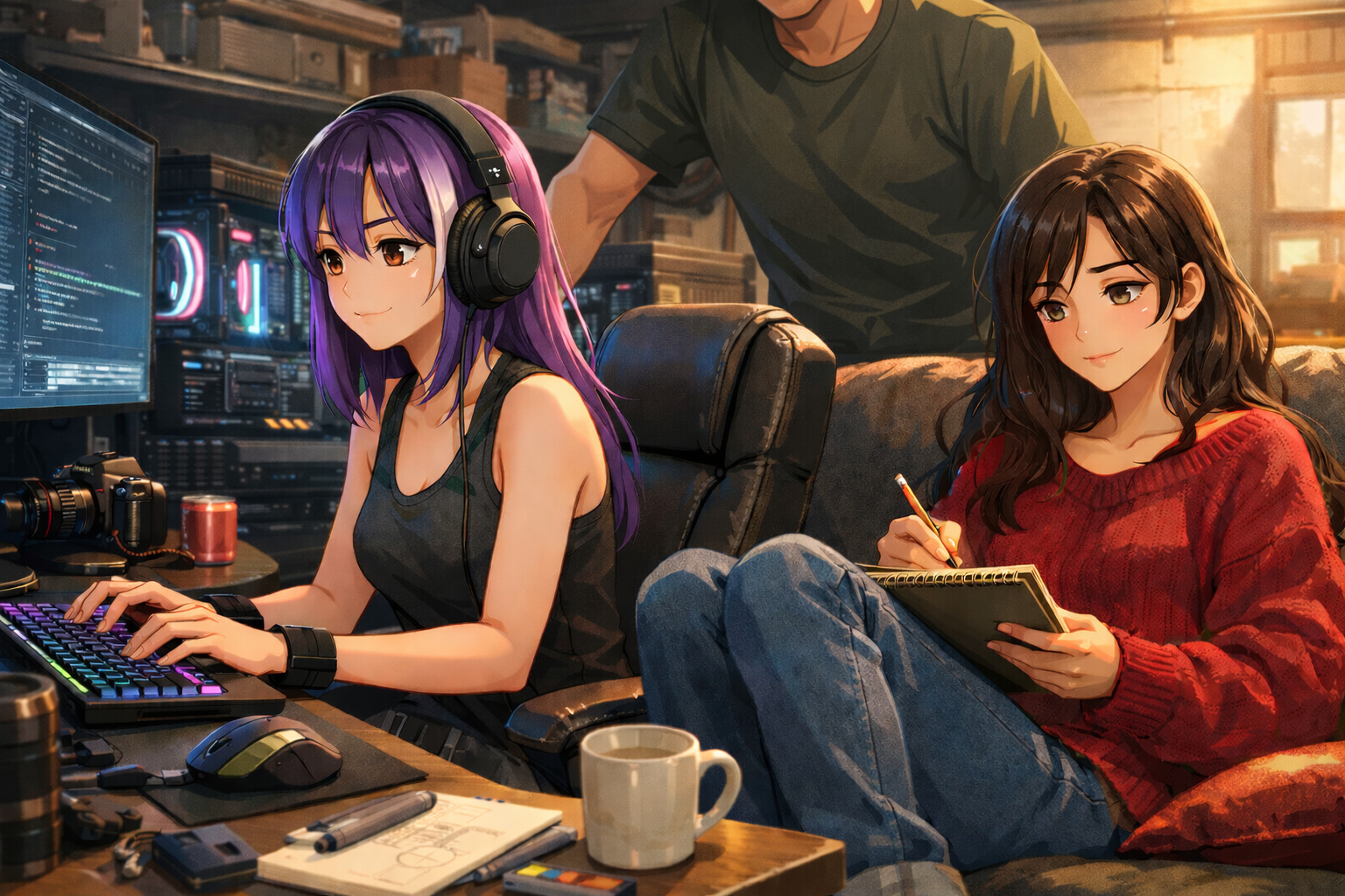 Cover art for Half-Open Doors, a shared house life scenario on AI Dungeon