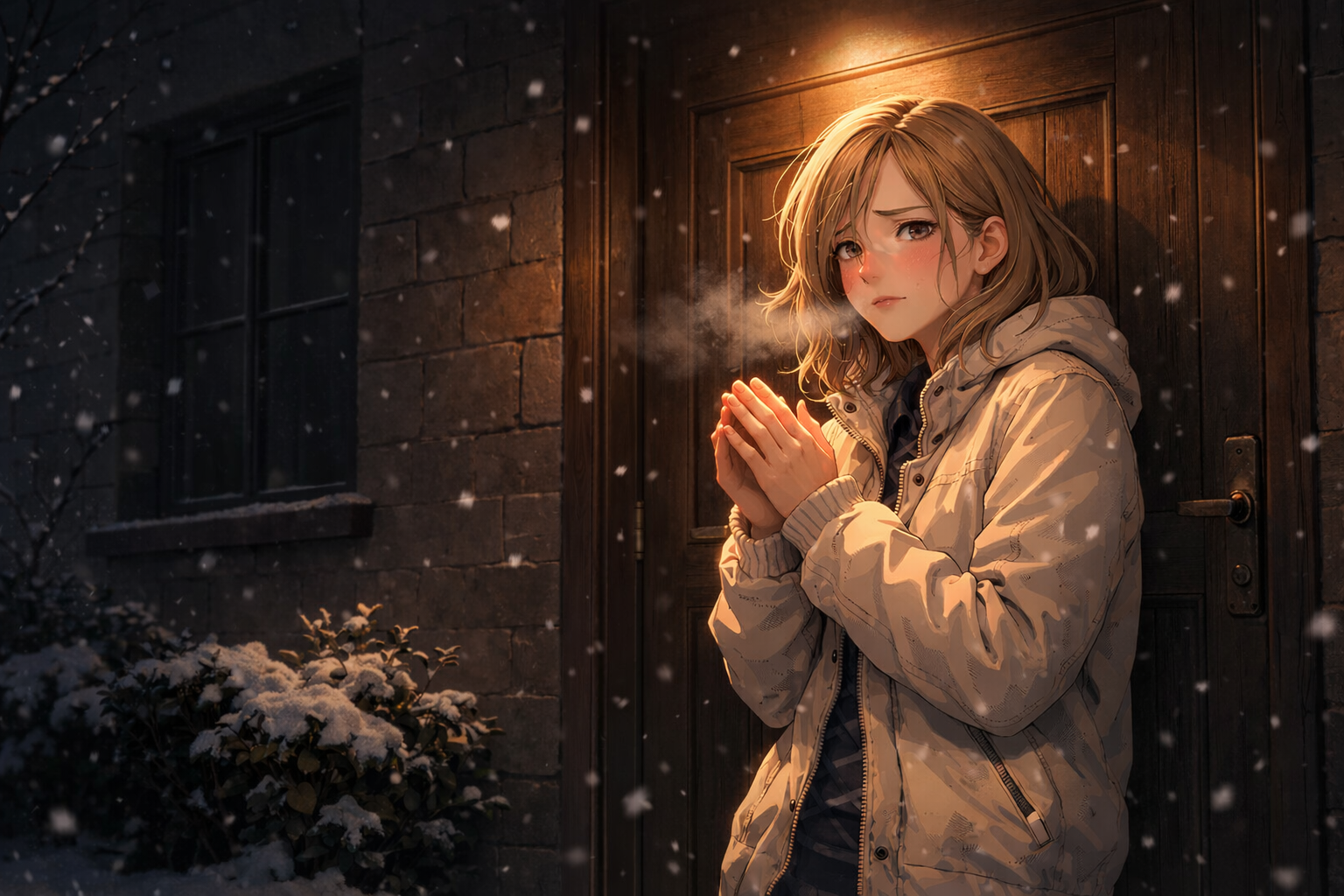 Cover art for Locked Out in the Cold, a romance scenario on AI Dungeon