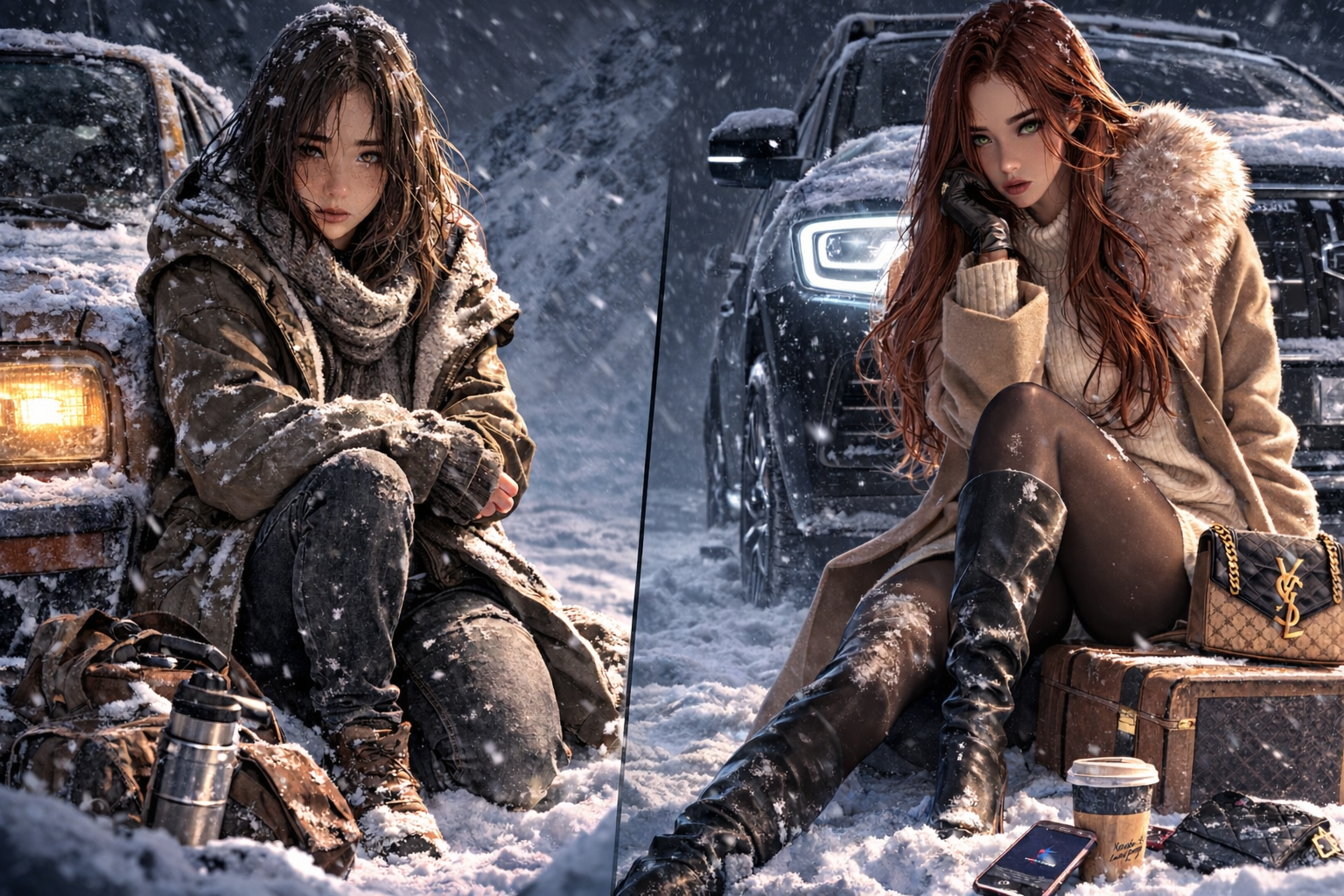 Cover art for Strangers in the Storm, a survival scenario on AI Dungeon