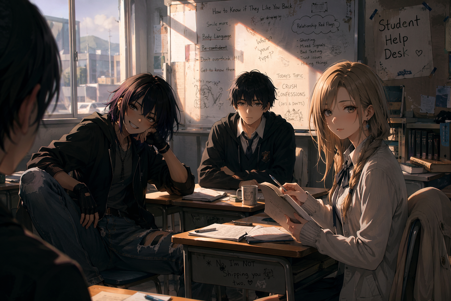 Cover art for Unqualified Advice Club, a high school scenario on AI Dungeon