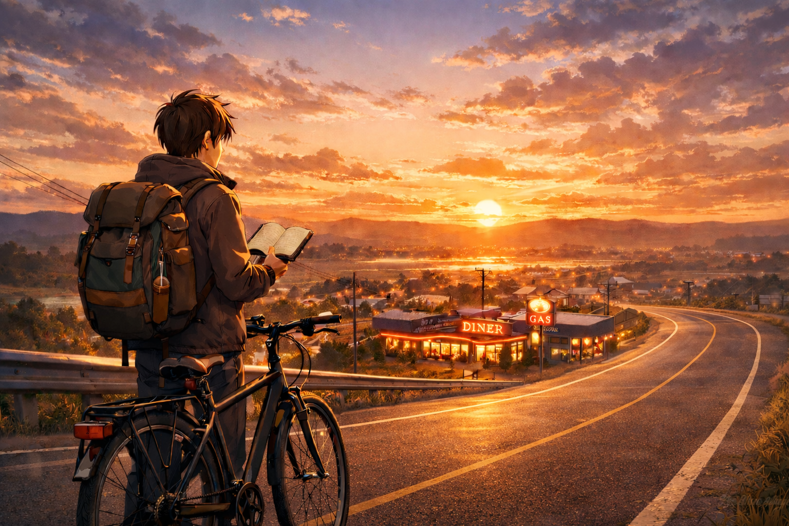 Cover art for Roadside Lessons, an adventure scenario on AI Dungeon