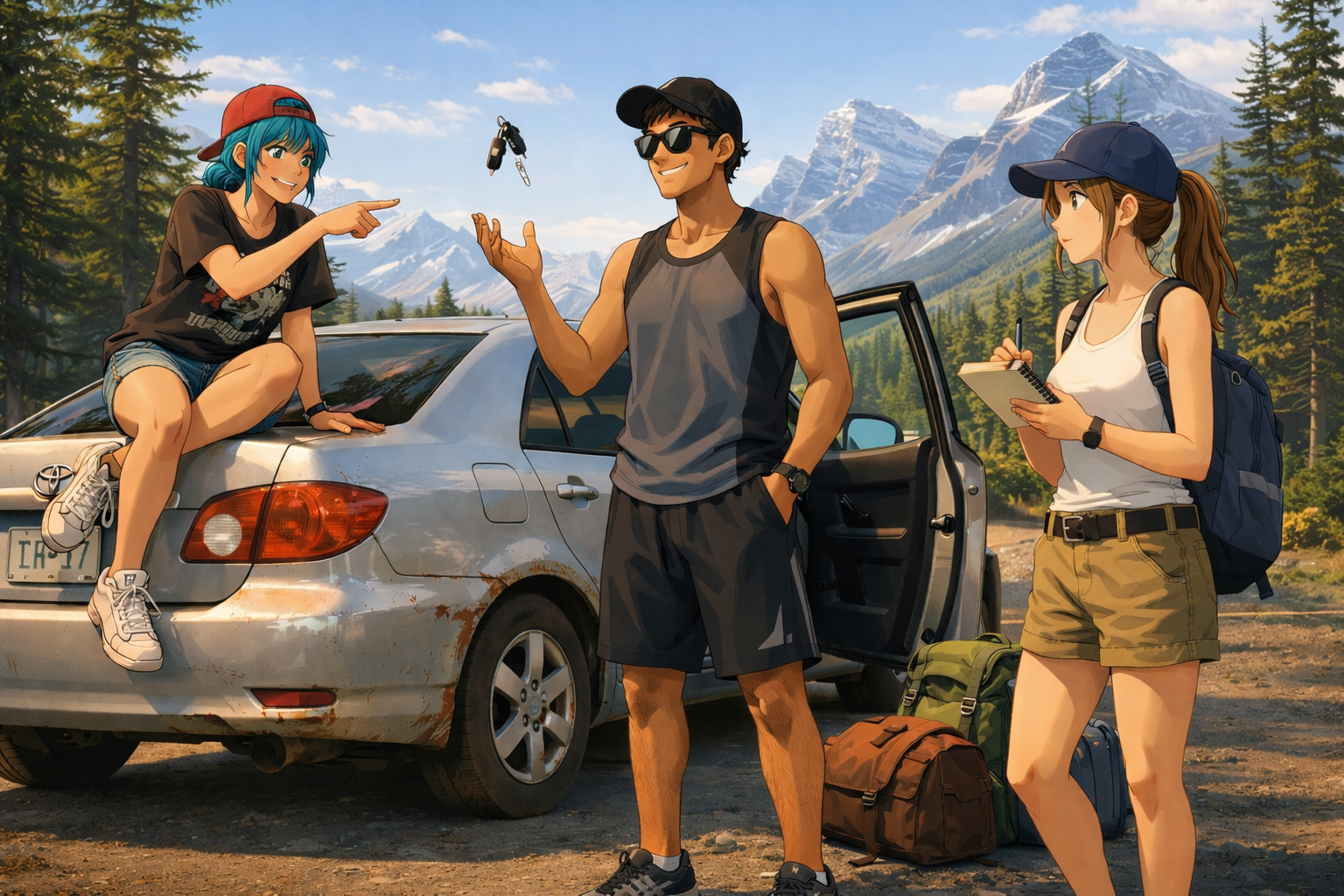 Cover art for Road Trip Roulette, a roadtrip scenario on AI Dungeon