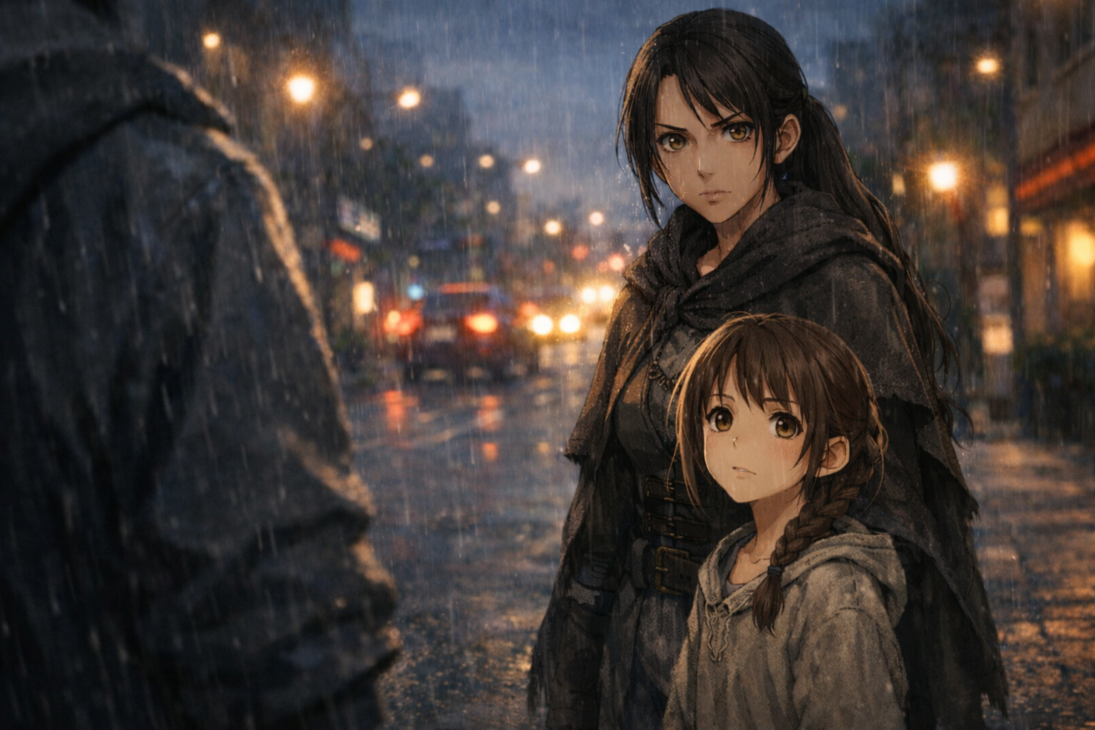 Cover art for Strangers in the Rain, a romance scenario on AI Dungeon