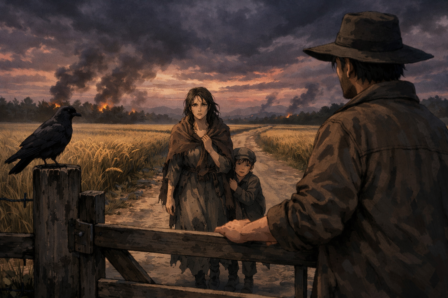 Cover art for The Ashen Plague, a dark fantasy scenario on AI Dungeon