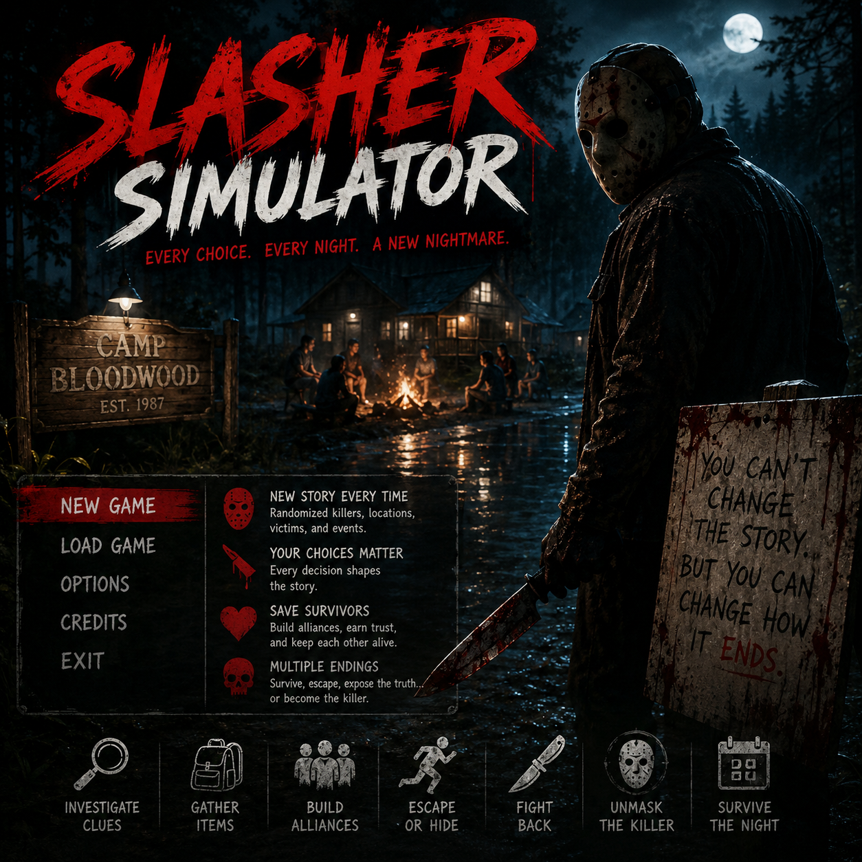 Cover art for Slasher Simulator, a slasher scenario on AI Dungeon