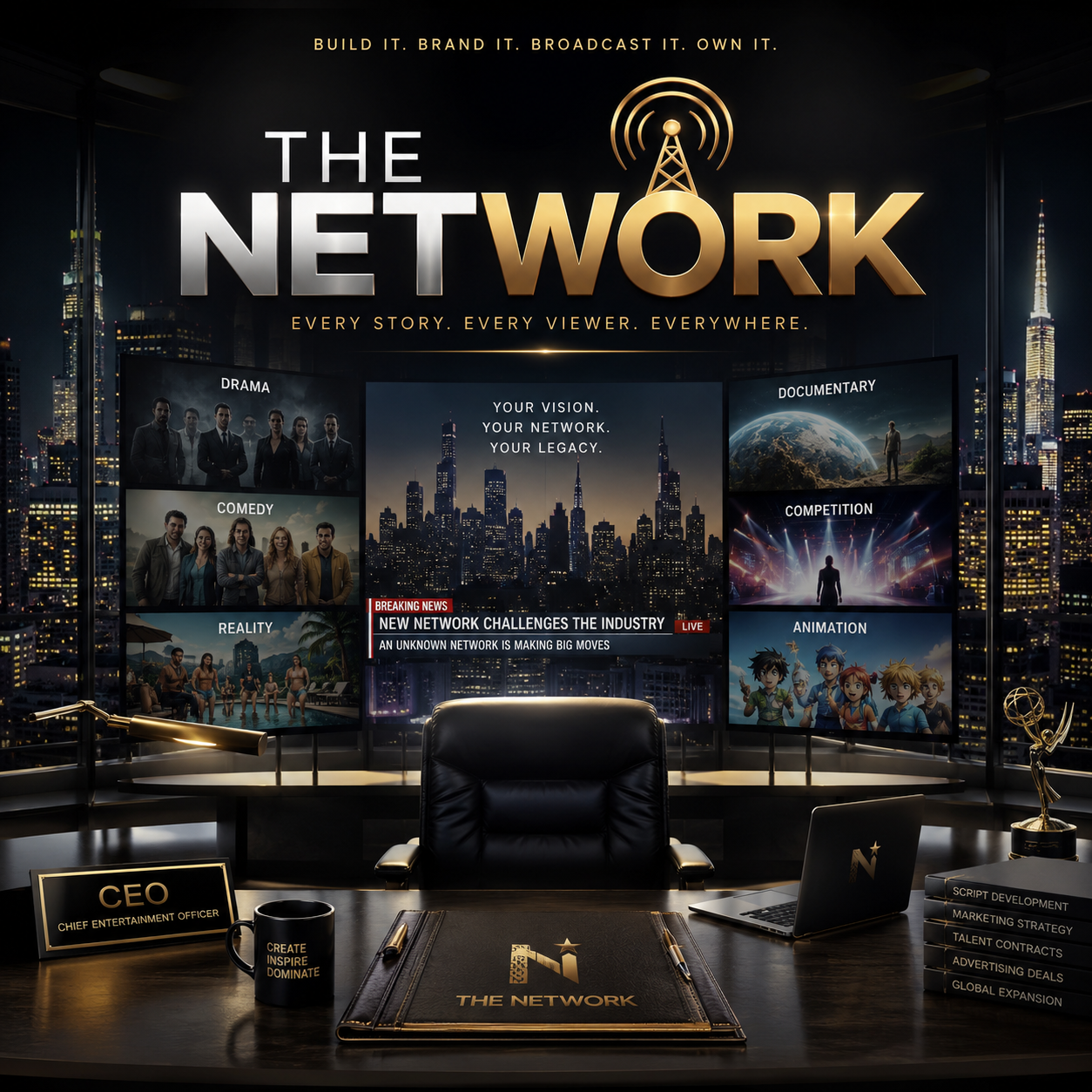 Cover art for The Network, a network scenario on AI Dungeon