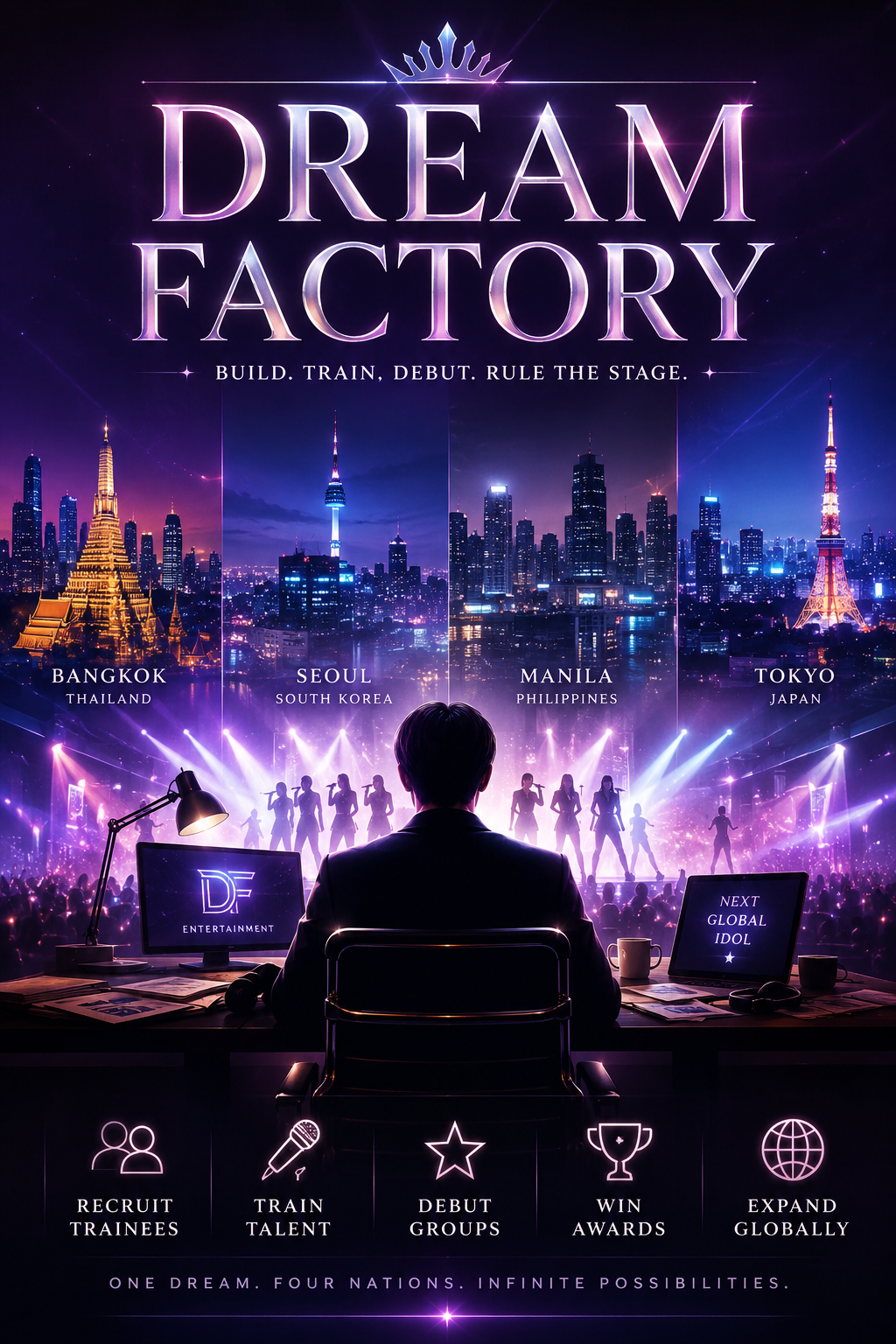 Cover art for Dream Factory, an idol scenario on AI Dungeon
