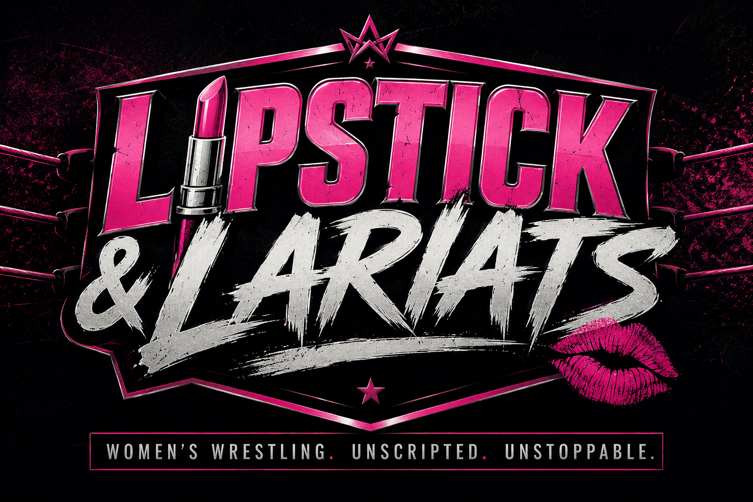 Cover art for Lipsticks & Lariats, a pro wrestling scenario on AI Dungeon