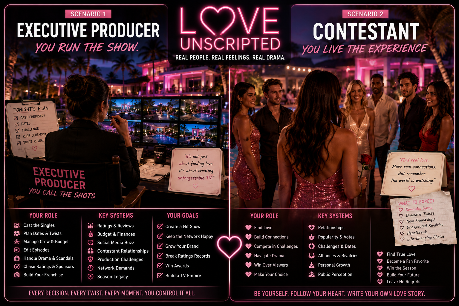 Cover art for Love Unscripted, a love scenario on AI Dungeon
