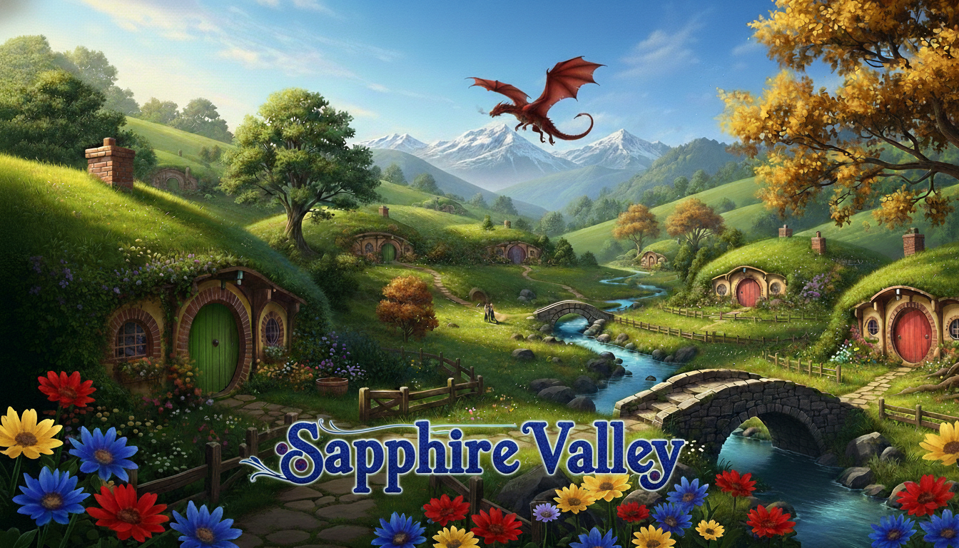 Cover art for Sapphire Valley, a hobbit scenario on AI Dungeon