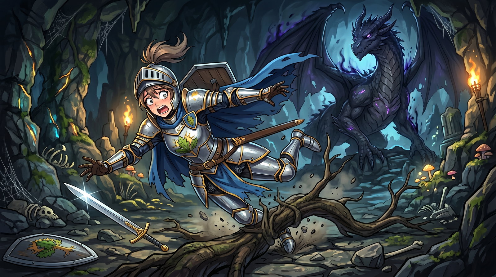 Cover art for Dungeons and Dumb-Dumbs, a barebones scenario on AI Dungeon